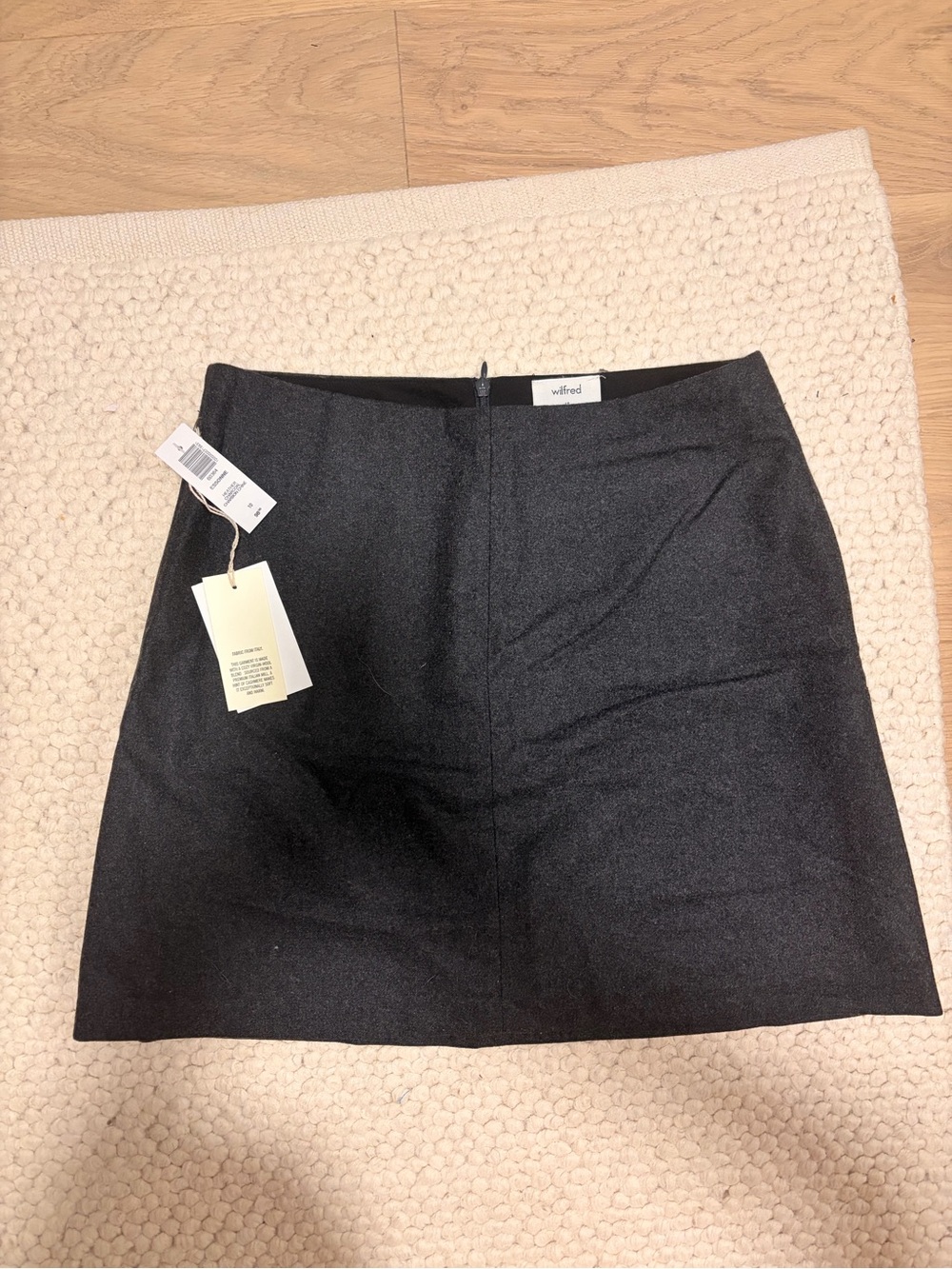 Wilfred Black A-Line Mini Skirt